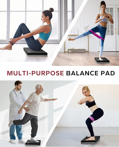 HAPBEAR Exercise Balance Pad - 15"x12" Non-Slip Textured Bottom Stability Training Mat - 2.25"