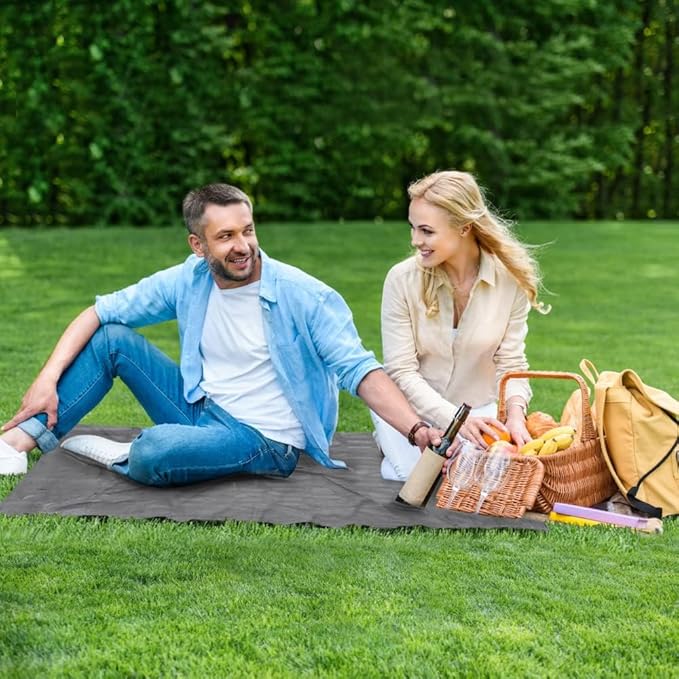 Pocket Picnic Blanket for 1-2 Persons, 43.3x55.12″ Sand Free Beach Blanket, SandProof Waterproof