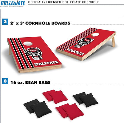 2' x 3' Solid Wood Cornhole Set with Direct Print HD Team Graphics – Great Gift for Any NCAA Fan!