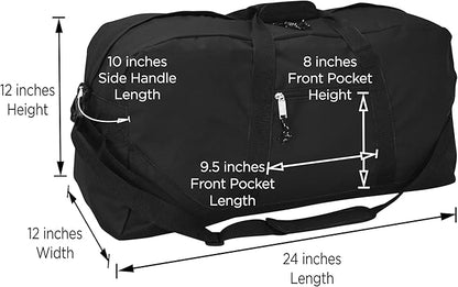 DALIX 25" Big Adventure Large Gym Sports Duffle Bag (Black Grey Navy Blue Red Camo)