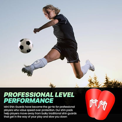 MiniGuards - Mini Shin Guards for Soccer Players - Tiny Shin Pads for Men, Women, Teens - Miniature