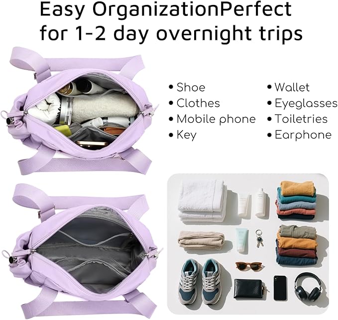 CAMTOP Mini Gym Bag for Women, Small Gym Tote Bag Puffy Quilted Sports Duffel Bag with Wet