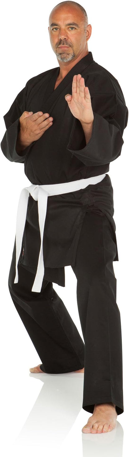 Ronin Medium Weight Karate GI Middleweight Martial Arts Karate Uniform - 9.5 oz Cotton, White Belt