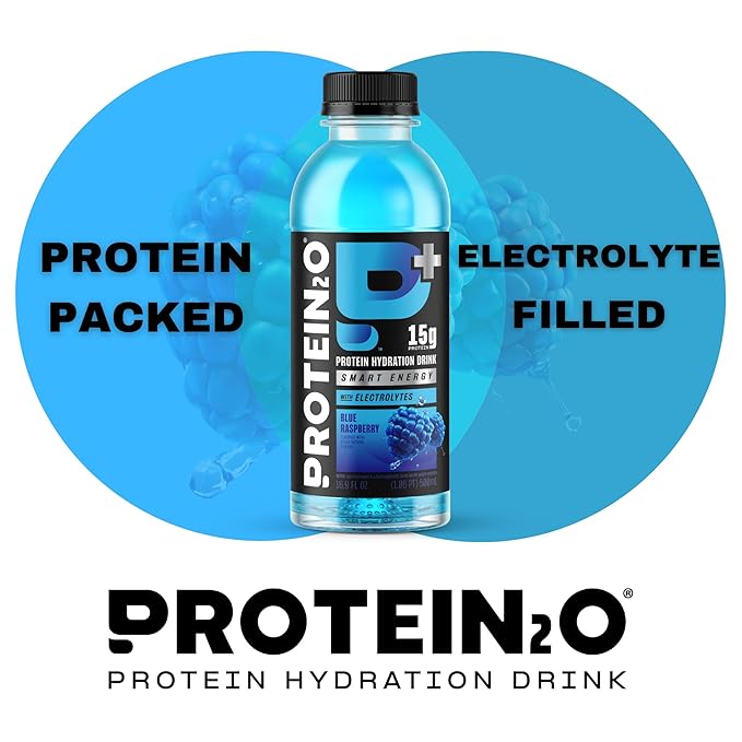 Protein2o 15g Whey Protein Isolate Hydration Drink Plus Energy & Focus, 350mg of Electrolytes