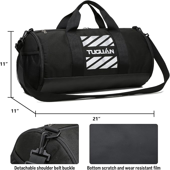 TUGUAN Gym Bag for Men Women with Wet Pocket & Shoe Compartment Travel Duffle Bag Man Sport