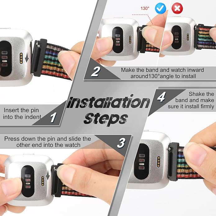 Tiptops 3 Pack Bands Compatible with Fitbit Versa 2/Fitbit Versa/Versa Lite/Versa SE for Women Men
