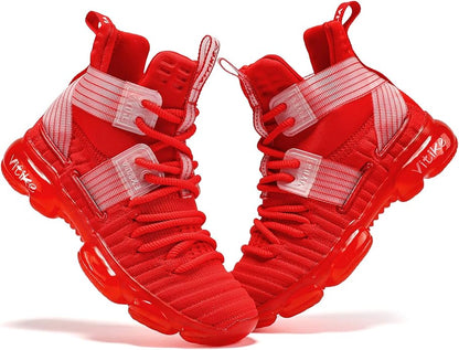 VITUOFLY Kids Basketball Shoes Boys Air Cushion Sneakers Girls Mid Top School Hoops Shoes Non-Slip