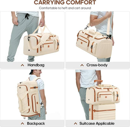 Gym Bag for Men and Women with Shoe & Laptop Compartment, 3-in-1 Sports Travel Duffel Bag