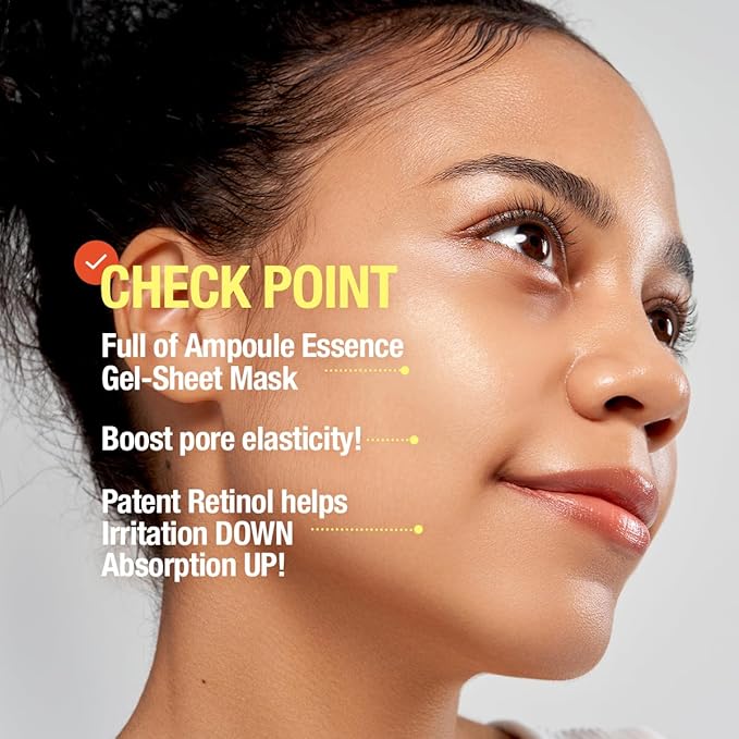 GOODAL Retinol + Black Carrot Gel Sheet Mask ??Intensive Hydration & Pore-Lifting, Cooling