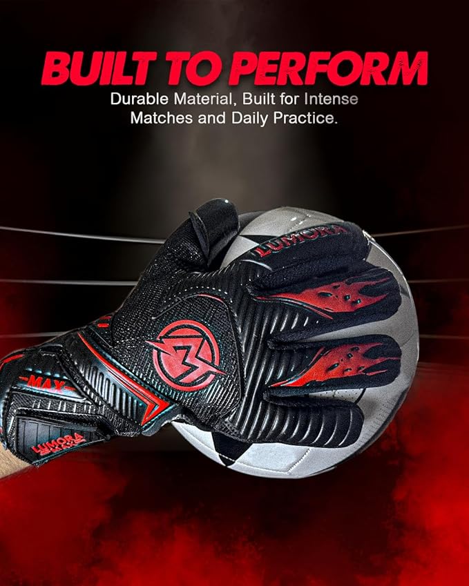 Goalkeeper Gloves-Professional Negative Cut Goalie Gloves with Contact Max Grip, 4mm Foam Padding &