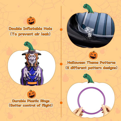 5Pcs Inflatable Halloween Ring Toss Game,Halloween Games for Kids,Adults,Family Party Favor Indoor