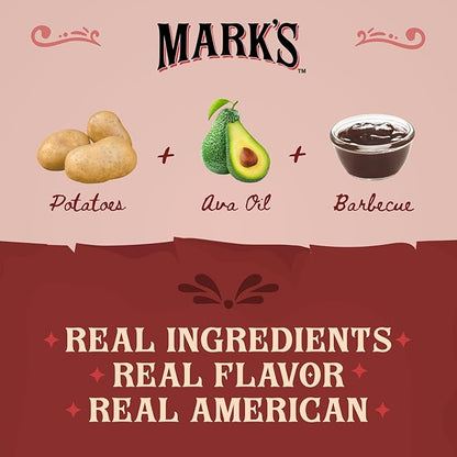 MARK’S Kettle Cooked Avocado Oil Potato Chips, BBQ – Seed Oil & GMO Free | Barbecue, 5 oz (Pack of