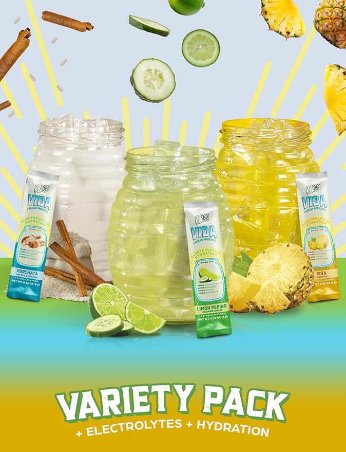 Variety Pack Electrolyte Drink Mix – Pineapple, Horchata & Cucumber Limeade Flavors | Sugar-Free