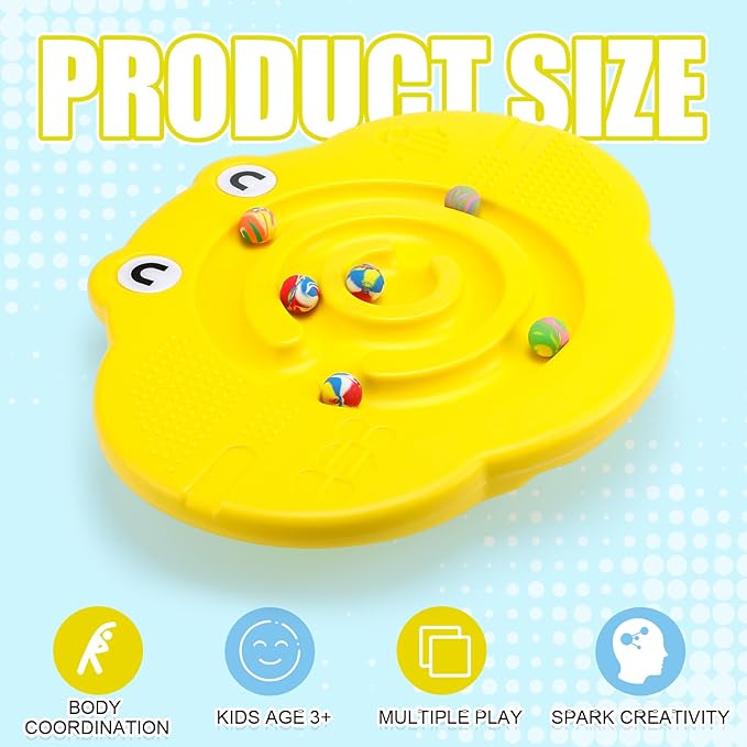 Maze Balance Board for Kids Plastic Wobble Rocker Balance Board with Mini Balls Load 170lb for