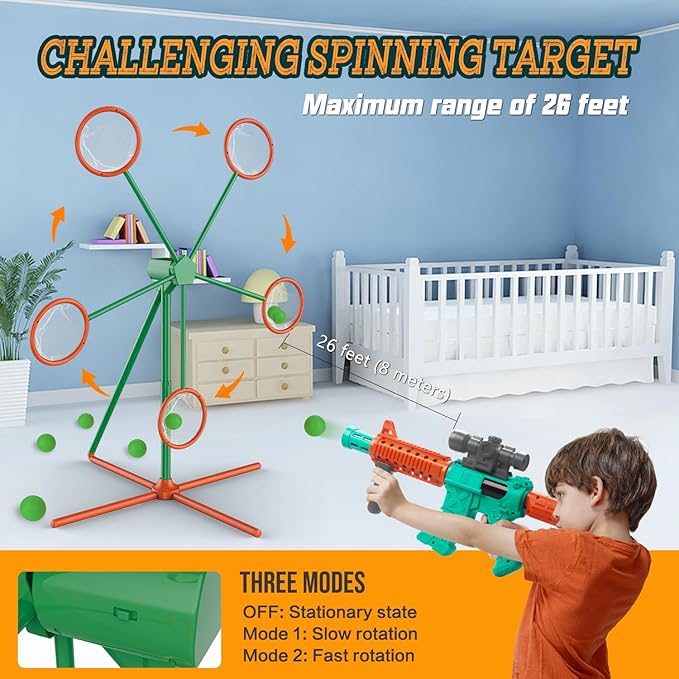 Shooting Games Toys for Age 5 6 7 8 9 10+ Year Old Boys, Kids Toy Sports & Outdoor Game with Moving