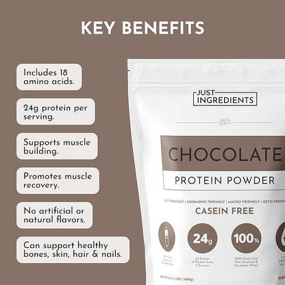 Chocolate Protein Powder ??30-Serving Blend with 100% Grass-Fed Whey & Organic Plant Proteins