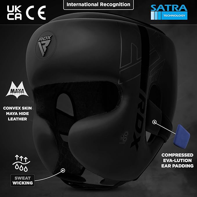 RDX Boxing Headgear, MMA Training, Adjustable Padded Kara,Muay Thai Headgear, Kickboxing, Sparring
