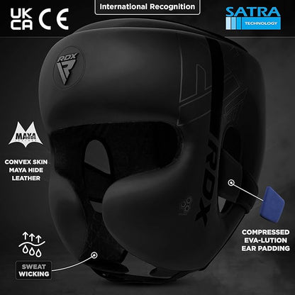 RDX Boxing Headgear, MMA Training, Adjustable Padded Kara,Muay Thai Headgear, Kickboxing, Sparring