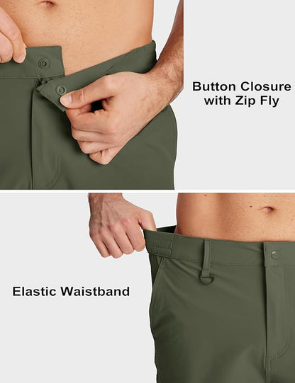 MAGCOMSEN Men's Hiking Cargo Shorts Quick Dry Lightweight 9" Golf Shorts Summer Casual Work Outdoor