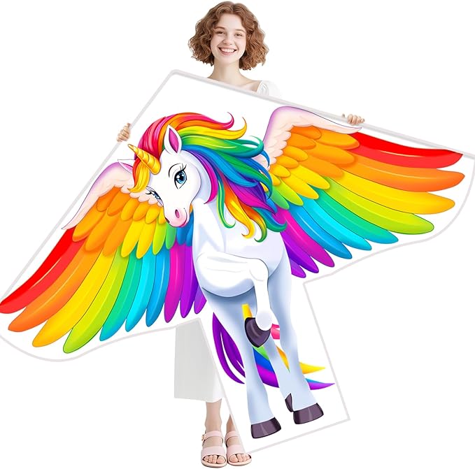 Xida Kites for Kids Ages 4-8, Large Kite for Adults, Easy to Fly Beach Kites with Handle and
