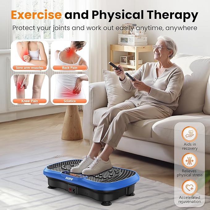 AXV Vibration Plate Fitness Platform Exercise Machine Vibrating Shaking Full Body Shaker Workout