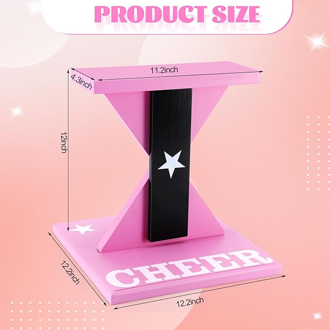Chunful Cheerleading Balance Trainer 12.2 x 13.19 Inch Wood Wooden Cheer Stunt Training Stand