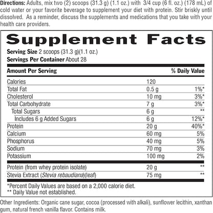 Biochem, Whey Protein Powder, 20g of Protein to Support Muscles and Intense Workouts, Chocolate