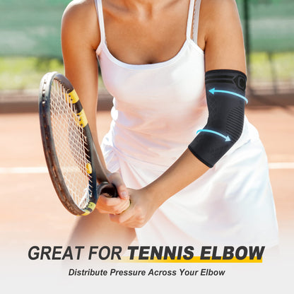 CAMBIVO 2 Pack Elbow Brace Compression Sleeve, Tennis & Golfer's Elbow