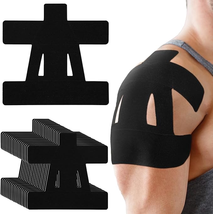20 Count Kinesiology Tape for Shoulder Pain Relief Pre Cut Sports Waterproof Breathable Enhance