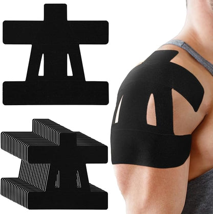 20 Count Kinesiology Tape for Shoulder Pain Relief Pre Cut Sports Waterproof Breathable Enhance