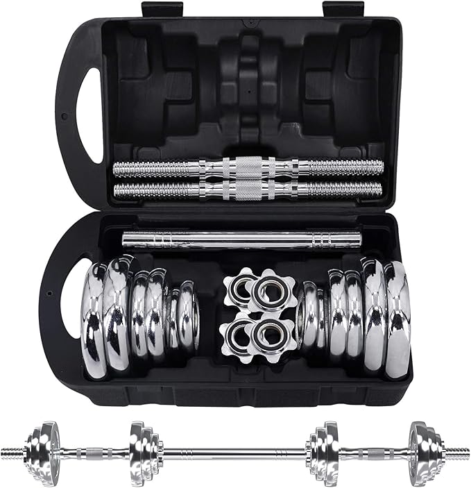 VIVITORY Fitness Dumbbells Set, Adjustable Weight Sets up to 11/22/44/66/110 lbs, with Metal