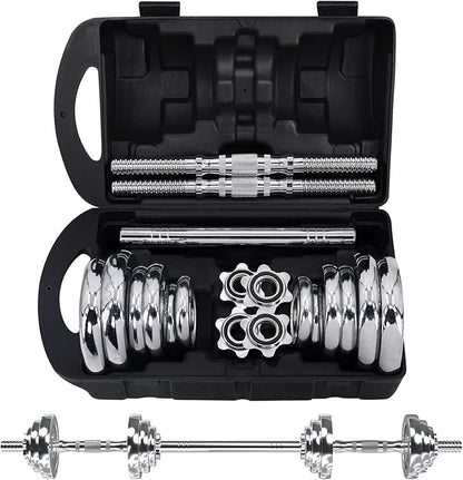VIVITORY Fitness Dumbbells Set, Adjustable Weight Sets up to 11/22/44/66/110 lbs, with Metal