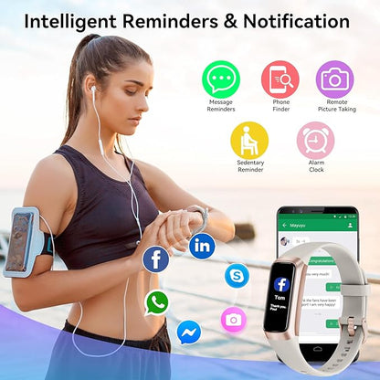 Fitness Tracker with 24/7 Heart Rate, Blood Oxygen Blood Pressure Sleep Monitor, Activity Trackers