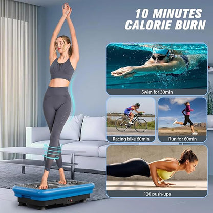 Vibration Exercise Plate ??Full Body Fitness Platform for Home Gym, Lymphatic Drainage & Fat