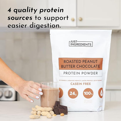 Roasted Peanut Butter Chocolate Protein Powder ??30-Serving Blend with 100% Grass-Fed Whey &