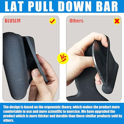 LAT Pull Down Bar for Cable Machine, LAT Pulldown Attachments T Bar V Bar Cable Attachment, Back