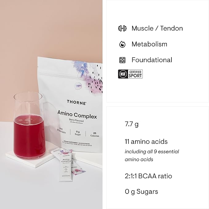 THORNE - Amino Complex - Clinically-Validated EAA and BCAA Powder for Pre or Post-Workout