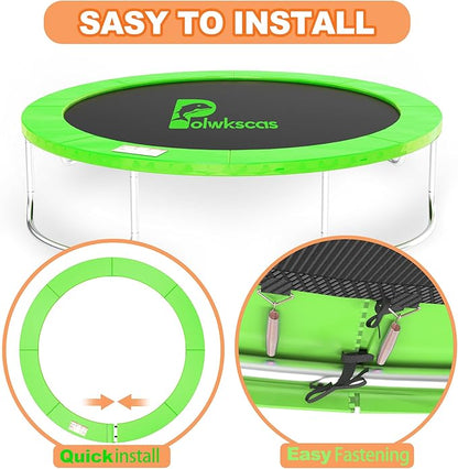 Trampoline Pad 10ft 12ft 14ft 15ft 16ft Trampoline Replacement Safety Pad, Waterproof and
