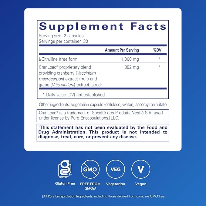 Pure Encapsulations Nitric Oxide Ultra (Capsules) - Supplement Supports Nitric Oxide Production