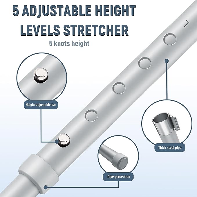 Hamstring Stretcher for Knee Extension & Pain Relief, Adjustable Low Back, Calf, Leg & Hip