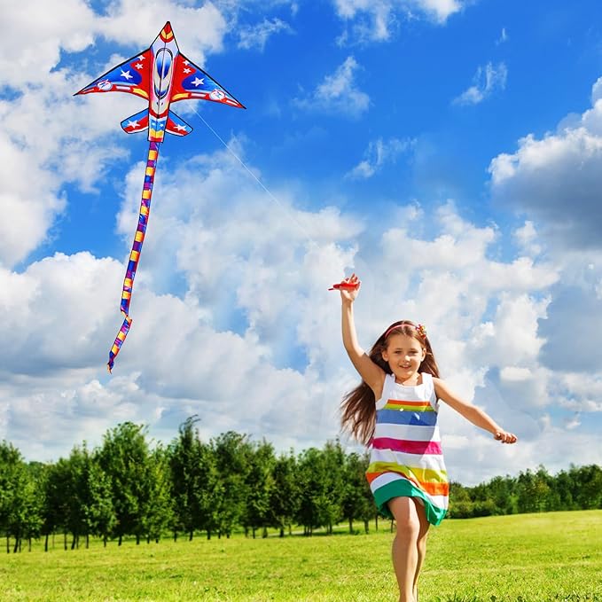 Xida Kites for Kids Ages 4-8, Large Kite for Adults, Easy to Fly Beach Kites with Handle and