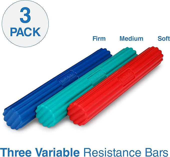 FlintRehab Flex Bars for Physical Therapy (3 Pack), Hand therapy Flex Bar, Resistance Bar for