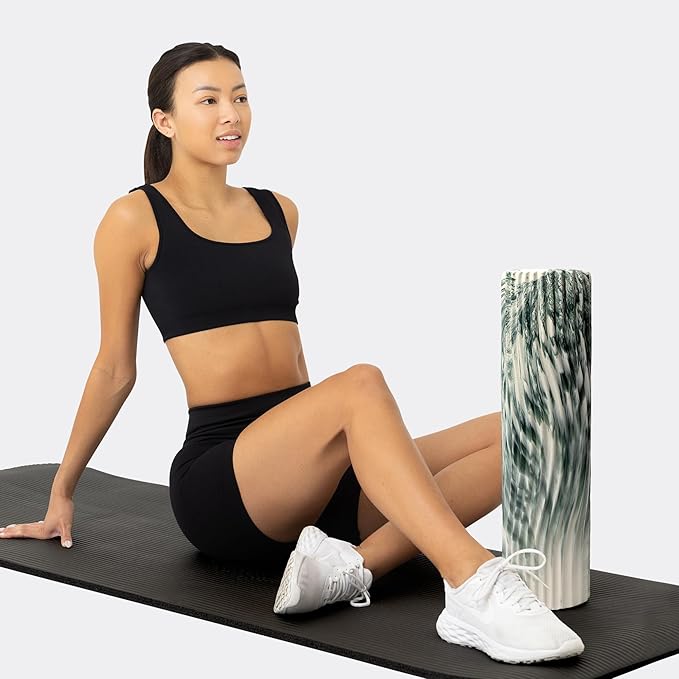 Oceanfoam Tidal Roller - Hunter Marbled - Muscle Massage Foam Roller for Back Pain & Stretching