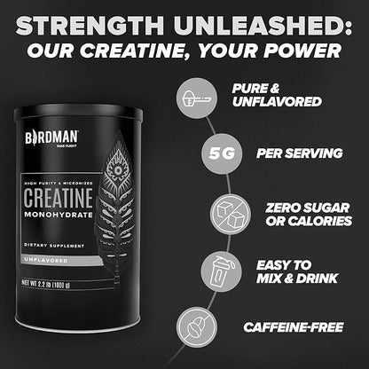 Micronized Creatine Monohydrate Powder, Muscle Recovery, Caffeine Free, Creatine Pre Workout