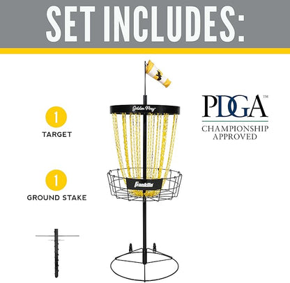 Franklin Sports Disc Golf Baskets - Portable Disc Golf Target with Chains Included - Disc Golf