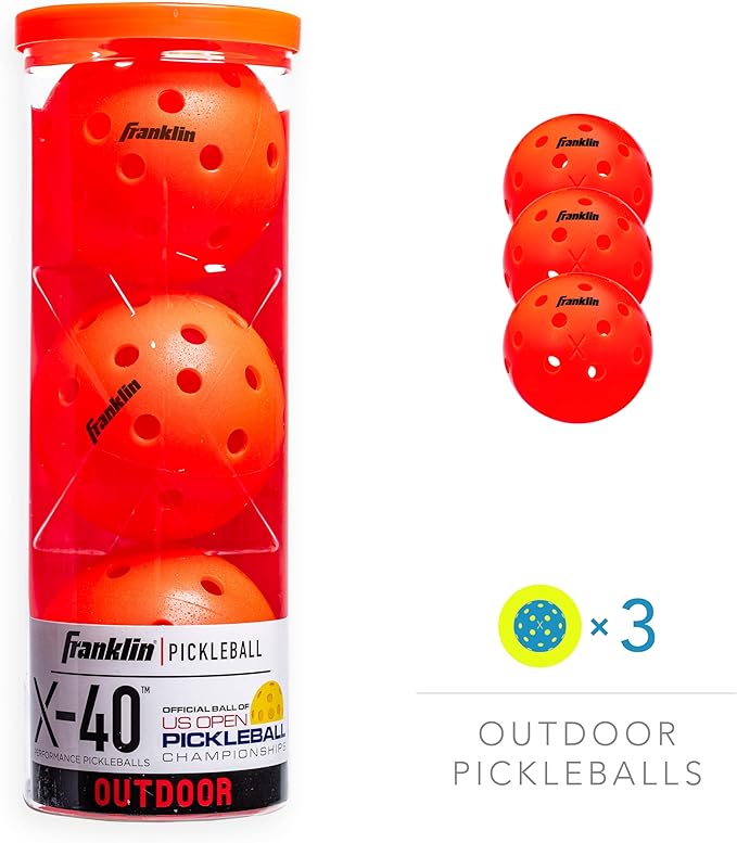 Franklin Sports X-40 Outdoor Pickleballs - Official Ball of USA Pickleball, APP Tour + US Open
