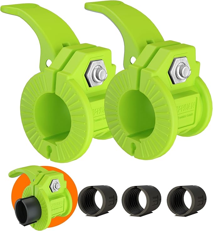 Barbell Clips 1 Inch Quick Release Weight Clamps 0.9-1.18inch Multi-Size Adjustable Olympic Clamps