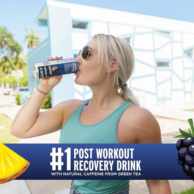 FITAID ENERGY, 200mg Natural Caffeine, Keto, Blackberry Pineapple, Optimum Performance Formula: