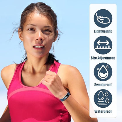 Watch Bands Replacement for ID115plus HR, Very Fit Pro Activity Fitness Tracker Wrist Bands Set