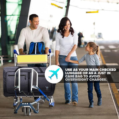 Bago Foldable Duffel Bags for Traveling Women & Men - 60L Medium Packable Duffle Bag for Travel